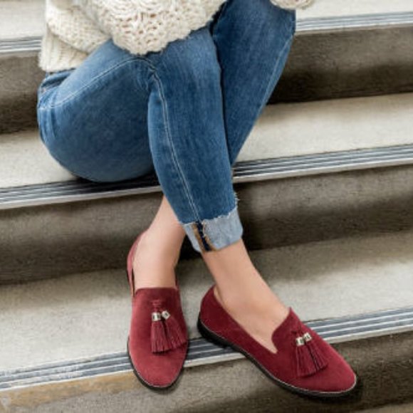 New Franco Sarto Hadden Cocco Suede Leather Tassel Loafer Size 11 - Picture 8 of 10